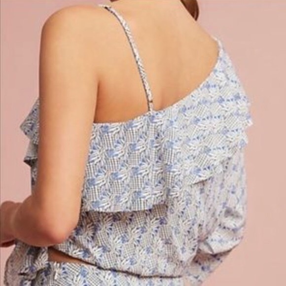 Anthropologie Maeve 1 Shoulder Pineapple Shirt NWT - Picture 2 of 7